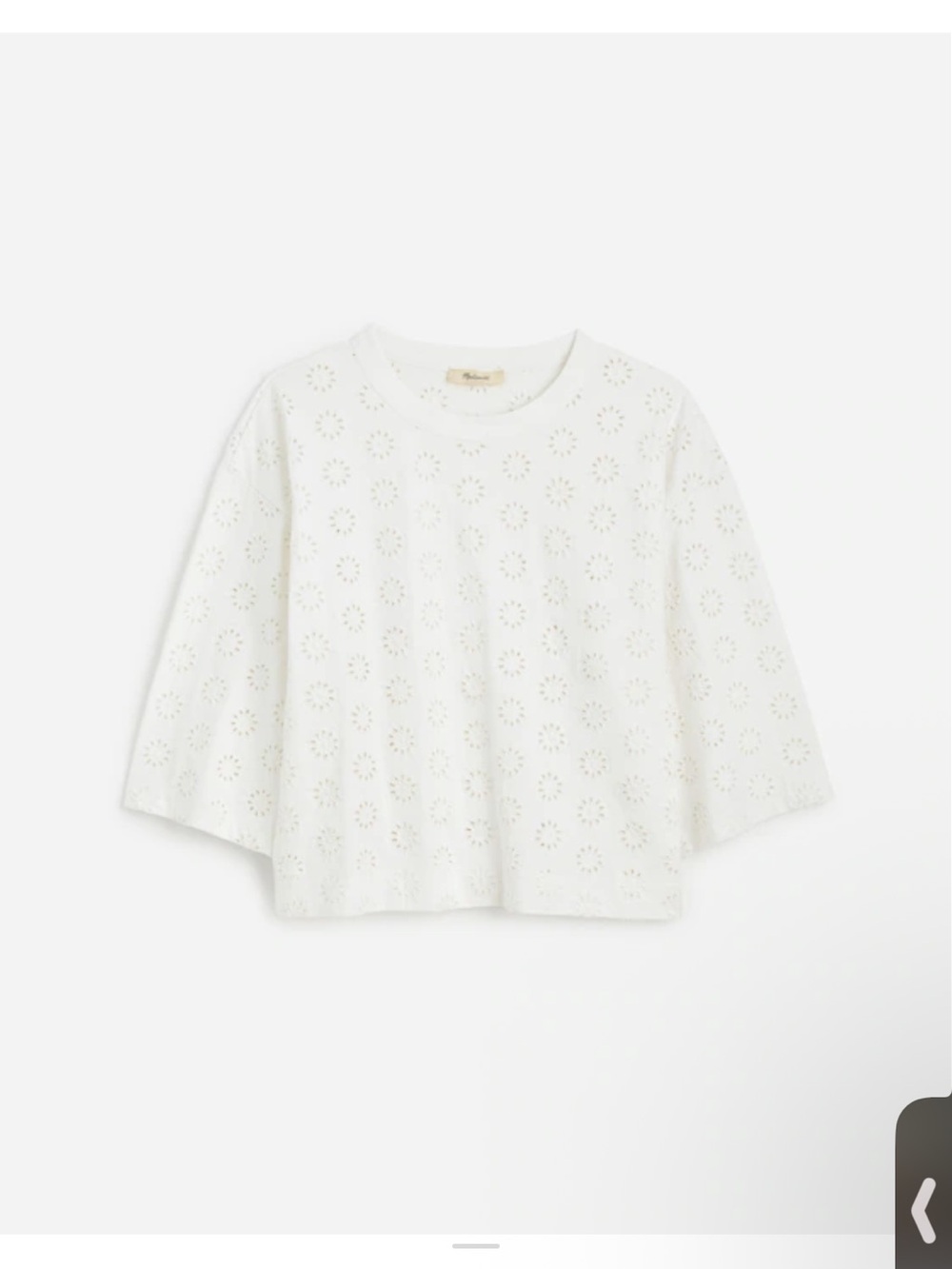Embroidered Wide-Sleeve Boxy Tee